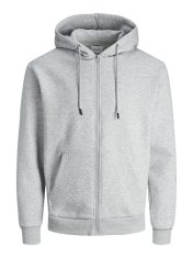 Jack&Jones Pánská mikina JJEBRADLEY Relaxed Fit 12249342 Light Grey Melange (Velikost L)