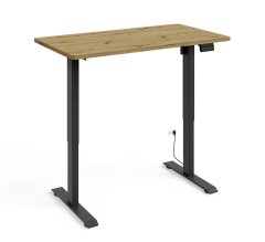 Homlando Elektrický výškově nastavitelný stůl BIMOTION 1S 120x65 cm černý rám / řemeslný dub