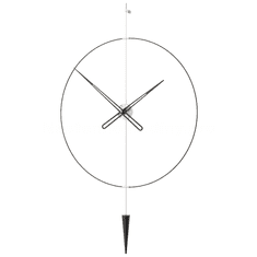 Mclock Designové nástěnné hodiny PP811 Pendulum Plus silver mat-black 80cm