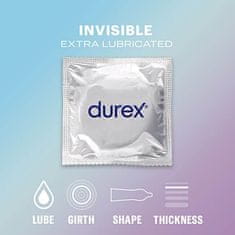 Pasante Durex Invisible Extra Lubricated (20 ks), ultra tenké kondomy