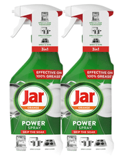 Jar Power Spray, 3v1, Na Nádobí A Do Kuchyně, Pomerančová Vůně 2x500ml