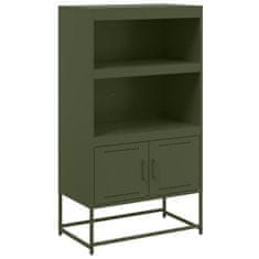 Vidaxl Skříň highboard olivově zelená 68,5 x 38,5 x 123,5 cm ocel