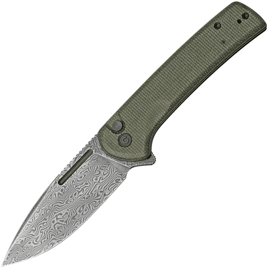 Civilight C21006-DS1 Conspirator kapesní nůž 8,8 cm, damašek, tmavě zelená, Micarta