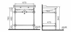 Vitra RICORDI/Valarte umyvadlo 80cm 7802-003-0001 - Vitra