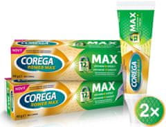 Corega  Power MAX UPEVNĚNÍ + SVĚŽEST 2×40 g