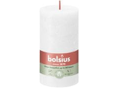 Bolsius Rustic Shine Válec 68x130mm Cloudy White, bílá svíčka