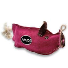 FENICA PafDog Prasátko Pinky Hračka pro psy z kůže a juty 28cm