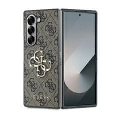 Guess Originální kryt GUESS Leather 4G Metal Logo GUHCZFD64GMGBR pro Samsung Galaxy Z Fold 6 , barva hnědá