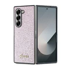 Guess Originální kryt GUESS 4G Glitter Script GUHCZFD6HGGSHP pro Samsung Galaxy Z Fold 6 , barva růžová