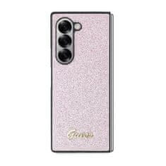 Guess Originální kryt GUESS 4G Glitter Script GUHCZFD6HGGSHP pro Samsung Galaxy Z Fold 6 , barva růžová