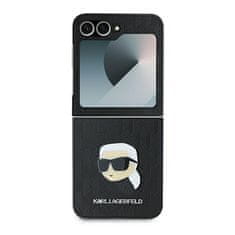 Karl Lagerfeld Originální kryt KARL LAGERFELD Saffiano Monogram KLHCZF6PGKSKIHK pro Samsung Galaxy Z Flip 6 , barva černá