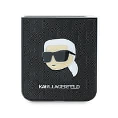 Karl Lagerfeld Originální kryt KARL LAGERFELD Saffiano Monogram KLHCZF6PGKSKIHK pro Samsung Galaxy Z Flip 6 , barva černá