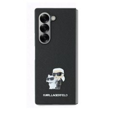 Karl Lagerfeld Originální kryt KARL LAGERFELD Saffiano Metal Pin KLHCZFD6SAPKCNPK pro Samsung Galaxy Z Fold 6 , barva černá