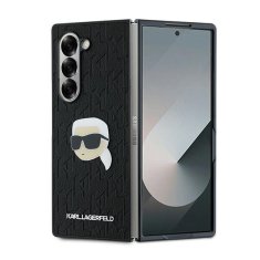 Karl Lagerfeld Originální kryt KARL LAGERFELD Saffiano Monogram Head Pin KLHCZFD6PGKSKIHK pro Samsung Galaxy Z Fold 6 , barva černá