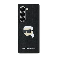 Karl Lagerfeld Originální kryt KARL LAGERFELD Saffiano Monogram Head Pin KLHCZFD6PGKSKIHK pro Samsung Galaxy Z Fold 6 , barva černá