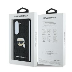 Karl Lagerfeld Originální kryt KARL LAGERFELD Saffiano Monogram Head Pin KLHCZFD6PGKSKIHK pro Samsung Galaxy Z Fold 6 , barva černá