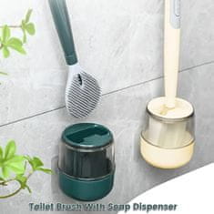 HOME & MARKER® WC štětka, Toaletní kartáč, WC kartáč, Flexibilní kartáč na toaletu | FLUSHBRUSH Bílá