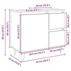 Vidaxl Koupelnová skříňka dub sonoma 65 x 33 x 60 cm kompozitní dřevo