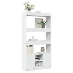 Petromila Skříň highboard bílá 92 x 33 x 180 cm kompozitní dřevo