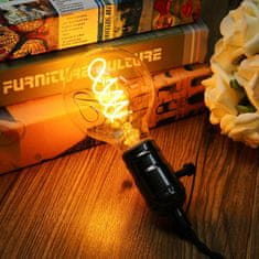 Diolamp  LED Spiral Filament žárovka Globe G95 Amber 4W/230V/E27/1800K/270Lm/360°/Dim