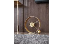 Mclock Designové stolní hodiny Endless brushed gold/gold 32cm