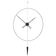 Mclock Designové nástěnné hodiny PP806 Pendulum Plus black-silver 80cm