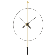 Mclock Designové nástěnné hodiny PP801 Pendulum Plus antique gold-black 80cm