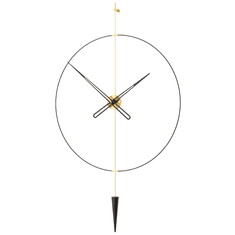 Mclock Designové nástěnné hodiny PP810 Pendulum Plus gold mat-black 80cm