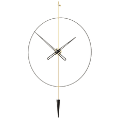 Mclock Designové nástěnné hodiny PP808 Pendulum Plus gold inox-black 80cm