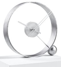 Mclock Designové stolní hodiny Endless antik silver/silver 32cm