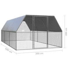 Petromila Klec pro kuřata 3 x 6 x 2 m pozinkovaná ocel