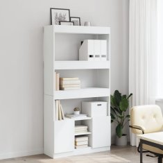 Petromila Skříň highboard bílá 92 x 33 x 180 cm kompozitní dřevo