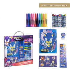 Cerda Kreativní set Ježek Sonic (omalovánky, voskovky, fixy, samolepky, blok), 2700001232