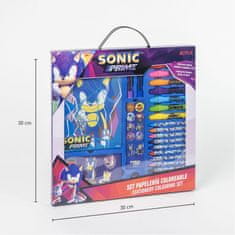 Cerda Kreativní set Ježek Sonic (omalovánky, voskovky, fixy, samolepky, blok), 2700001232