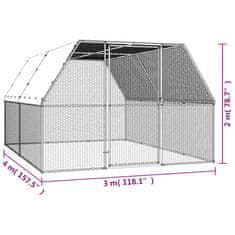 Petromila Klec pro kuřata 3 x 4 x 2 m pozinkovaná ocel