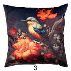 FARO Textil Povlak na polštář DRUK BIRD ROMANTIC 40x40 cm vícebarevný 