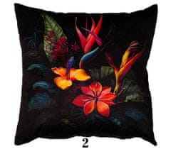 FARO Textil Povlak na polštář DRUK DARK GARDEN 40x40 cm vícebarevný