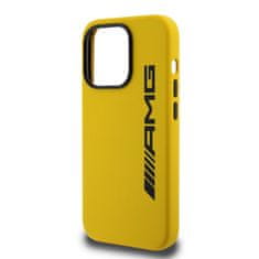 AMG Zadní kryt Liquid Silicone Large Logo MagSafe pro iPhone 15 Pro Yellow