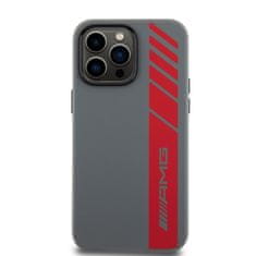 AMG Zadní kryt Liquid Silicone Vertical Logo MagSafe pro iPhone 15 Pro Max Grey