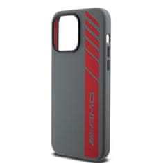 AMG Zadní kryt Liquid Silicone Vertical Logo MagSafe pro iPhone 15 Pro Max Grey