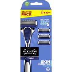 Wilkinson Sword Holící strojek Wilkinson Hydro 5 Protection Regular Clampack - strojek + 4 náhradních hlavice