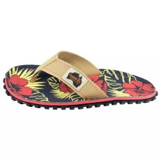 GUMBIES Žabky Islander Denim Hibiscus velikost 40