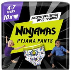 Pampers NINJAMAS Kalhotky plenkové Pyjama Pants Kosmické lodě, 10 ks, 7 let, 17kg-30kg