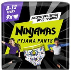 Pampers NINJAMAS Kalhotky plenkové Pyjama Pants Kosmické lodě, 9 ks, 8 let, 27kg-43kg