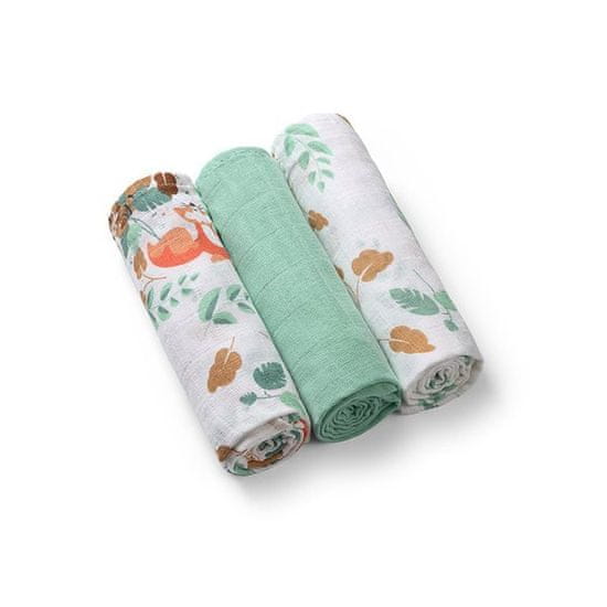 BabyOno Pleny mušelínové Super Soft 3 ks - Mint, 70x70 cm