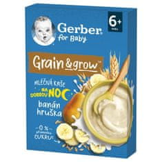 Gerber Kaše mléčná pšenično-ovesná banán a hruška 200 g, 6+