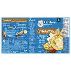 Gerber Kaše mléčná pšenično-ovesná banán a mango 200 g, 8+