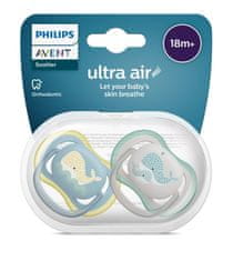 Philips Avent Šidítko Ultra air Obrázek 18m+ (velryba), 2ks