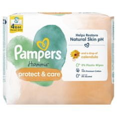 Pampers Ubrousky čisticí Harmonie Protect & Care 4 balení = 176 ubrousků