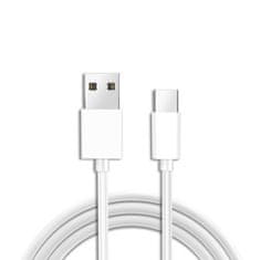 UNI Usb kabel USB Typ C 8mm prodloužený konektor Bílý